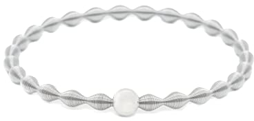 MAJALE Anti-Angst-Stress-Armband für Männer und Frauen – minimalistischer silberner Edelstahl-Armreif – einfaches flexibles Armband, 100% handgefertigt – diskreter Stil, Unisex