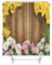 EHOMERY Duschvorhang Rollo Badewanne Duschvorhänge Für Badewannen Sonnenblumentafel Polyester Gelb Rostfreie Ösen Und 12 Hakenringe, 160X180Cm