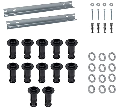 Schulte Montage-Set für DWM-Tec Duschwannen bis 100 cm Seitenlänge, bestehend aus 12 Füßen und 2 Montageschienen, EP5649