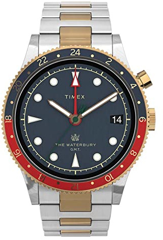 Timex Waterbury Traditional GMT 39mm Stainless Steel Bracelet Watch TW2U90600