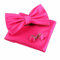 Alizeal Herren-Smoking-Set, Fliege, Einstecktuch und Manschettenknöpfe, hot pink, Einheitsgröße