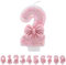 ALLAVA Kerzen Geburtstag 2, Geburtstagskerzen Zahlen Mädchen, Glitzernde Kerze 2, Geburtstagskerzen für Kinder, Erwachsene,Geburtstagsfeier, Jubiläum, Meilenstein (7,5cm, Rosa)
