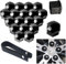 senvenelec 20Pcs -19mm (Bright Black) Universal-Kunststoff-Reifenmutter Nut Abdeckung, Mutter Abdeckung Bolzen Rad dekorative Abdeckung, staubdicht. Wird mit einem 1-teiligen Ausziehhaken geliefert.