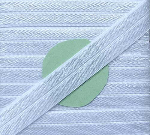 Großhandel für Schneiderbedarf 5 m elastisches Einfaßband 15 mm weiß