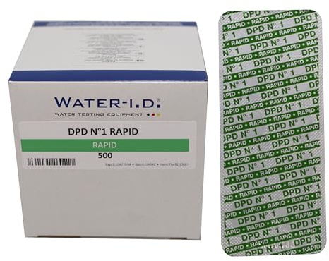 HAF® 500 Testtabletten DPD No1 Rapid für Schüttelltester - Genaue chemische Bestimmung des freien Chlor und Brom Werts - Qualität: Made in Germany - Menge: 50 Blister a 10 Tabletten