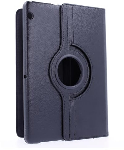 Funda Rotatoria 360° Polipiel para Huawei MEDIAPAD T3 10 9,6, Carcasa Protector, Negra