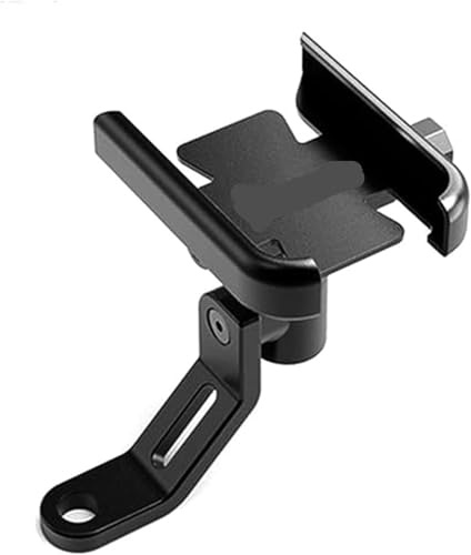 GUODIBAIHUO Supporto per Telefono Cellulare Supporto per Telefono Cellulare con Specchietto Retrovisore per Manubrio Moto, per Piaggio Vespa GTS GTV 50 150 250 300 300ie 2024(Mirror Type Black)