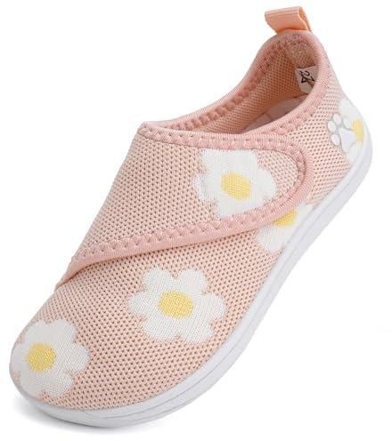 IceUnicorn Chaussures pieds nus pour bébé - Chaussures d'apprentissage larges pour bébé - Chaussures pieds nus - Antidérapantes, rose bonbon, 21 EU Large