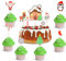 ENLACE Weihnachten Tortendeko, 11 Stück Weihnachten Cupake Topper, Muffin Deko Weihnachten, Cake Topper Weihnachten, Cake Deko Christmas,Weihnachtsbaum Elch Schneemann Weihnachts Topper