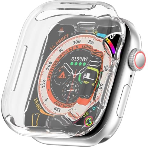 RanTuo Hülle Kompatibel mit Apple Watch Series 10 46mm, Weiches TPU, Rundum-Schutz, Anti-Fall, Staubdicht, Uhrenschutzhülle Kompatibel mit Apple Watch Series 10 46mm.(Transparent)