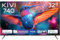KIVI 32H740NB Smart TV Rahmenlos – Fernseher 32 Zoll HD, Smart TV, MVA Panel, HDR, Android 11, WLAN, kompatibel mit Netflix & HBO