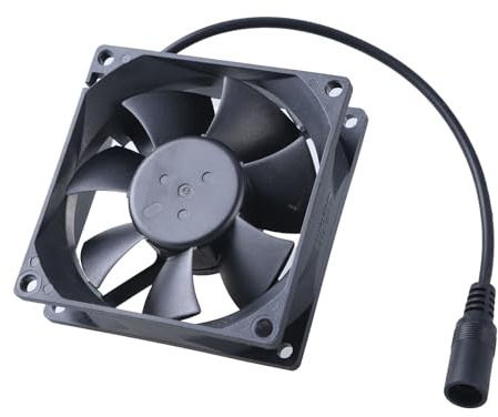 8025 12V Brushless Fan 80mm x 25mm Plain Bearing Fan Cooling Ventilation Outlet 5 5 x 2 1mm Connector