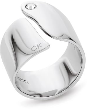 Calvin Kein Klein Ring für Damen Kollektion CK CHERISHED aus Edelstahl verziert mit einem Kristall - 35000664C
