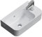 EMKE Lavabo Suspendu 450 x 265 x 156 mm – Lavabo Compact et Élégant pour Petites Salles de Bain et WC Invités – Robinet à Droite, Installation Murale, Blanc Brillant