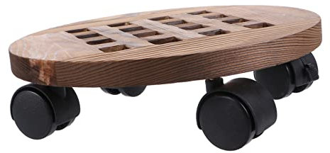 YARNOW Blumentopf Tablett Terrakotta-pflanztöpfe Gestell Großer Outdoor-pflanzkasten Wagen Für Blumentöpfe Outdoor- Für Pflanzen Tisch Schüssel Anlage Abgestuft Korb Brown Hölzern