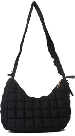 TTPSRY Handtasche Damen Elegant Umhängetasche Crossbody Bag Tote Shoulder Bag with Zipper Umhängetasche Klein(Schwarz)