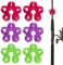6 Stück Fishing Pole Clip Silicone, Rutenhalter Angelrute Fixed Ball, Silikon-Angelrutenbalken, wiederverwendbare Halterung, Angelwerkzeug, schützt Ihre Angelrute vor Beschädigungen