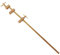 Dualoai F Clamp Japanese Wood Clamp Woodworking DIY Adjustable Opening Brass Carpentry Comfortable Parallel Clamp Tool Bar Clamp, 360mm