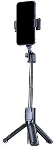 Perche À Selfie pour Smartphone | Perche Trépied Stabilisateur | Support Téléphone avec Télécommande sans Fil pour Sports Extérieurs, Photos de Groupe, Streaming et Caméras d'action