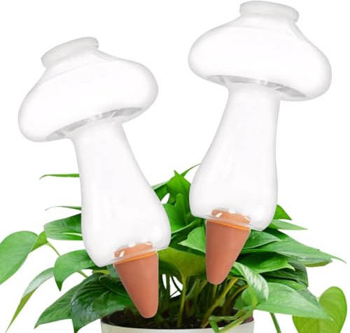 Lot de 2 boules d'irrigation pour plantes - 500/300 ml - Distributeur d'eau pour plantes d'intérieur - Arrosage automatique des plantes d'intérieur - Cône d'arrosage pour vacances - Pot de fleurs (D