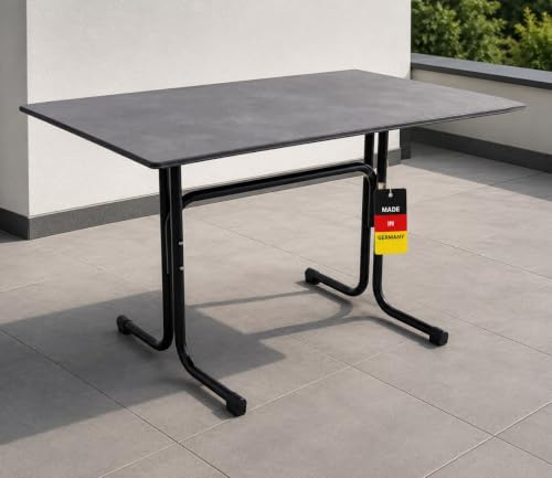Gardissimo Gartentisch Dark Slate klappbar HPL-Platte 120x80 cm Anthrazit