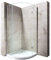 Durovin Bathrooms 900 x 900mm Quadrant Frameless Shower Enclosure - Hinged Door Corner Entry - 8mm Safety Clear Glass - with Acrylic Shower Tray