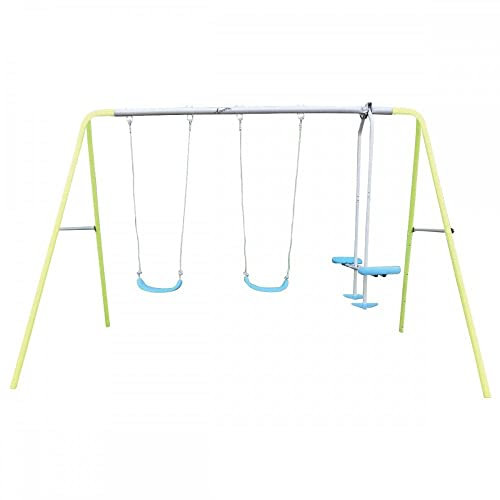 Double Garden Swing and Glider Set | Kids Outdoor Play Frame | Fun Garden Children's Activity