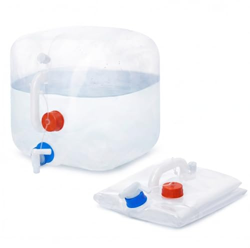 Gowithwind Collapsible Water Container Jug, 5.3 Gallon BPA Free Water Storage Carrier with Spigot, for Camping Backpacking Hiking Outdoors & Emergency, Food-grade Foldable Portable Survival Gear