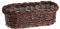 e-wicker24 Jardiniére Ovale pour Plantes,Cache-Pot Pot de Fleurs boîte à Fleurs en Osier Marron Naturel,Pots de Fleurs (100 x 28, H: 18) (70x26 H17)