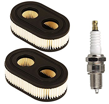 OxoxO Ersatz-Luftfilter-Reiniger-Patrone mit Zündkerze Compatible with Briggs & Stratton 798452 593260 Motor-Rasenmäher Compatible with Oregon 30–168 Rotary 14364