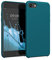kwmobile Case Compatible with Apple iPhone SE (2022)/SE (2020)/8/7 - TPU Silicone Phone Cover with Soft Finish - Teal Matte