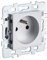 DEBFLEX Encendido y Apagado eléctrica estándar Interruptor inalámbrico – Toma de Pared Casual – Mecanismo 2P+T + Tapa de Aluminio + Soporte de Metal, 40