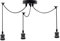 EmyTock Lighting Industrial Cluster 3 Way Pendant Light Fittings, Loft Bar Triple Hanging Pendant Ceiling Lights with Adjustable 100cm Wires for Kitchen Island Living Room Dining Room Black