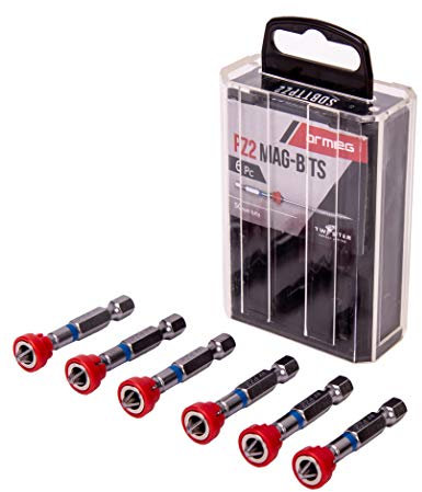 Armeg 6 Piece PZ2 Magnetic Collar Screwdriver Bits