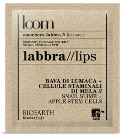Bioearth Loom Maschera Labbra Bava di Lumaca + Cellule Staminali Mela Biologica