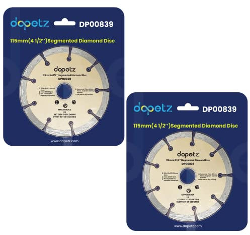 Dapetz® 2 x 115 mm 11,5 cm lama diamantata per taglio angolare pietra mattoni cemento