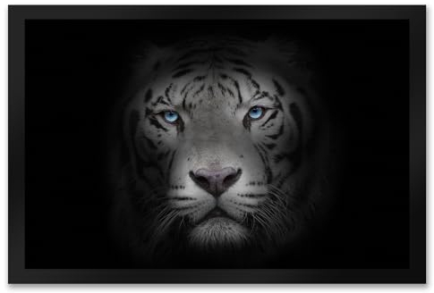 trendaffe - Weißer Tiger Fußmatte XXL