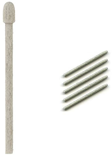 Wacom Pen Nibs Feutre 10-Pack pour Pro Pen 2- ACK22213 Noir & Pack de 5 Mines de Rechange Feutre pour Stylet Intuos Pro, Intuos 4/5, Cintiq, Cintiq Companion 1/2 - Blanc