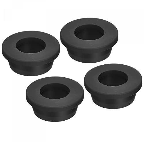 sourcing map Rubber Grommet Mount Dia 1-7/64 (28mm) Round T Type for Organizing and Protecting Cord Pack of 4