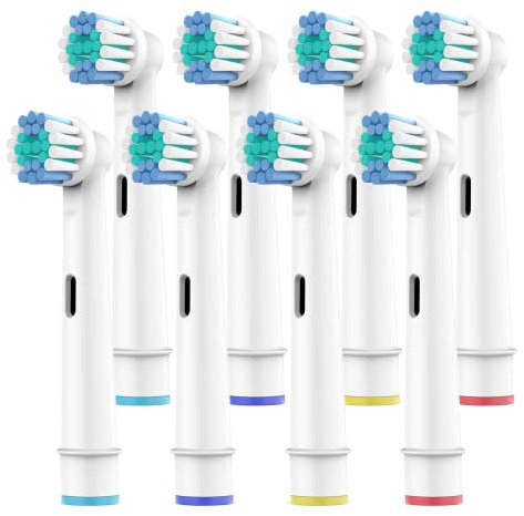 Toothbrush Heads for Oral B, 8 Pack Professional Electric Toothbrush Replacement Heads Extra Soft Dupont Bristles Replacement Toothbrush Heads Precision Clean Brush Heads Refills