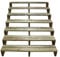 Gartenwelt Riegelsberger Terrassentreppe Breite 150 cm Treppe mit 7 Stufen Geschosshöhe 123 cm Massivholz Kiefer kesseldruckimprägniert Komplett-Set Wangen, Bohlen & Schrauben