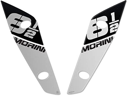 labelbike - Autocollants 3D Moto Fourche Décorations et Protections en Résine avec Licence Officielle Moto Morini SEIEMMEZZO SCR - Couleur Gris Carbon Noir