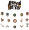 Yiran 16pcs Harry Potter Happy Birthday Cake Toppers for Boys, Harry Potter Cake Toppers, Harry Potter Cake Decorations Cupcake Toppers for Girls,Kids Black Magical Wizard Inspired Theme Party Supply