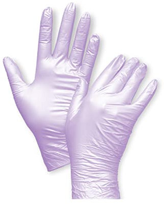 UNIGLOVES FANCY Violet Nitril-Einweghandschuhe, puderfrei und latexfrei, unsteril, lebensmittelecht, Schutz vor Viren, Pilzen und Bakterien, Größe M