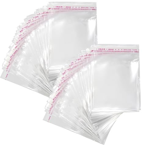 YDHfdc 300 Piezas Bolsa de Celofán Transparentes 9x13cm OPP Bolsa Autoadhesiva Bolsa de Plastico Autoadhesivo Pequeñas Sellado Autoadhesivas Bolsa para Bombones Chuches Galletas