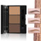 Augenbrauenpuder für Augenbrauentönung, dreifarbiges Augenbrauen-Set, natürliche Stereo-Augenbrauen-Palette, multifunktionales Make-up-Puder für Augenbrauen, Lidschatten, Nasenschatten und Konturen,