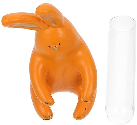 WOFASHPURET Bärenvase Dekoration Dekorative Blumenvase Vintage-vasen Tischdekorationsvase Blumenbehälter Dekor Osterhasenfigur Kaninchen Blumentopf Pflanzvase Vasenornament Glas Tier Container