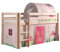 möbelando Spielbett >Pino< in Kiefer massiv Natur - 210x114x106 (BxHxT)