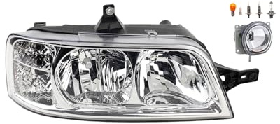 Johns, Scheinwerfer Halogen Front Haupt passend für Fiat Ducato 244 04/02- H7 H1 Rechts + Nebelscheinwerfer + Leuchtmittel