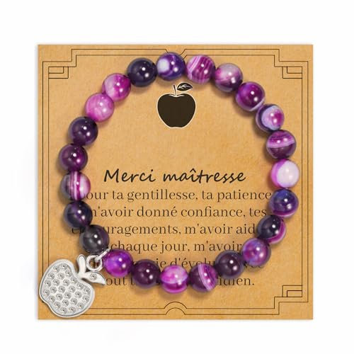 Bochol Bracelet Cadeau Maîtresse d'École - Fin d'Année - Noël